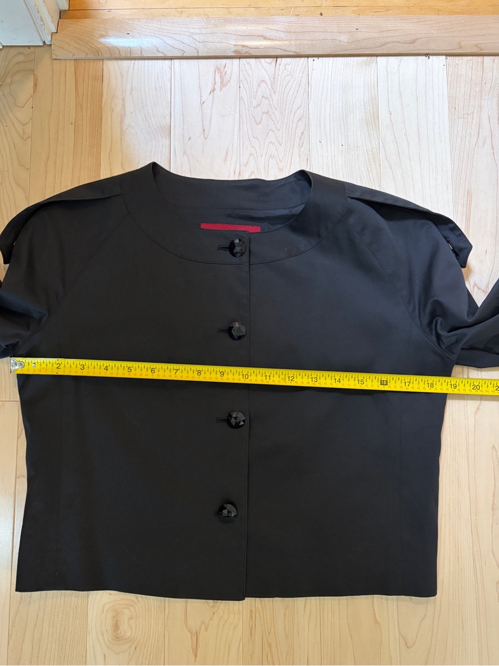 Burberry London Black Sleek Cropped Jacket | Sz S (4/6) - Picture 12 of 14